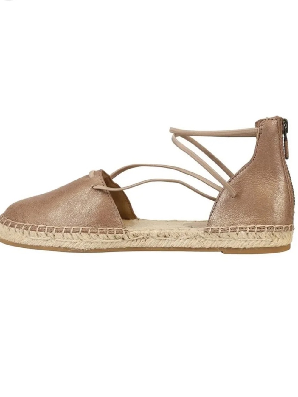 Eileen Fisher leather lace espadrille